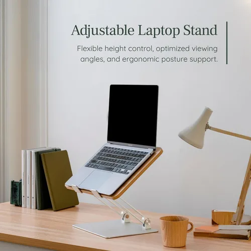 Vista 5 de Branch Soporte ajustable para portátil, elevador portátil de madera para Woodgrain
