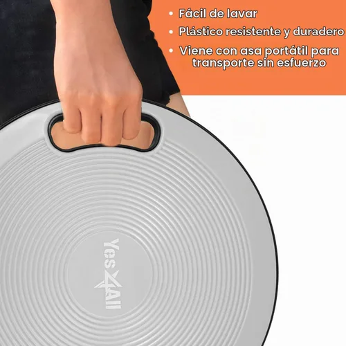 Vista 3 de Yes4All Wobble Balance Board, Plastic Stability Trainer with Handles for Standing Desk, Core Training & Home Gym Workout