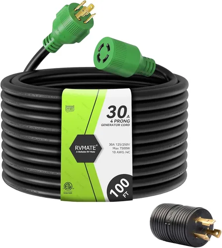 Vista 8 de Cable generador de 30 amperios, 4 puntas, 25 pies