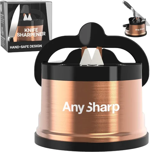 Vista 12 de AnySharp Chef - Afilador de cuchillos manos libres - Herramienta de afilado fácil de usar con base de succión PowerGrip y ángulo preestablecido