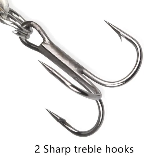 Vista 7 de Señuelos de pesca de 4 segmentos con ganchos BKK para pesca, fácil de atrapar