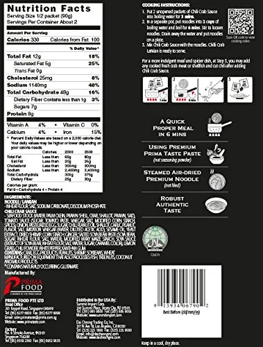 Vista 2 de Prima Taste Fideos lamian de cangrejo chile, 22.4 onzas