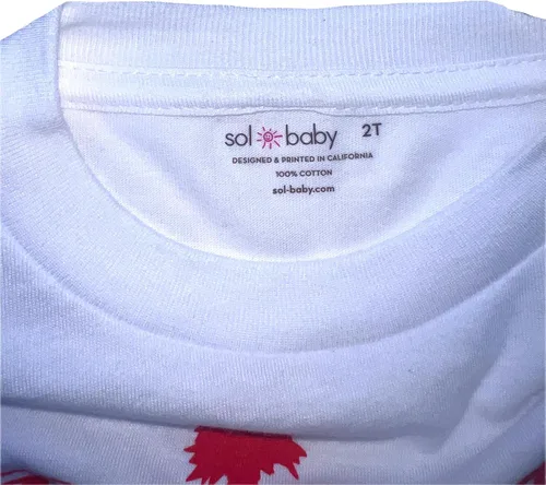Vista 3 de Sol Baby California 4 Color Stripe Camiseta blanca