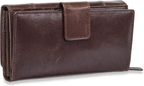 Vista 3 de Mancini Casablanca - Cartera de mano segura RFID para mujer, color marrón, talla única, 8700300-bn, talla única, Marrón, Contemporáneo