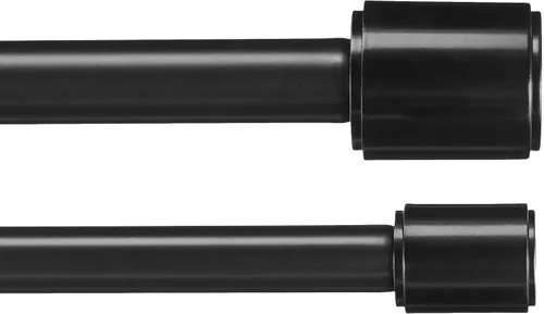 Vista 11 de Amazon Basics Barras de cortina dobles ajustables de 1 pulgada para ventanas, remates de tapón, 72 a 144 pulgadas, color negro