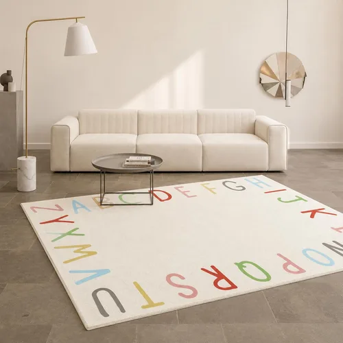 Vista 3 de SHIPKEY Alfombra de juego del alfabeto para niños, alfombra grande y suave Alphabet