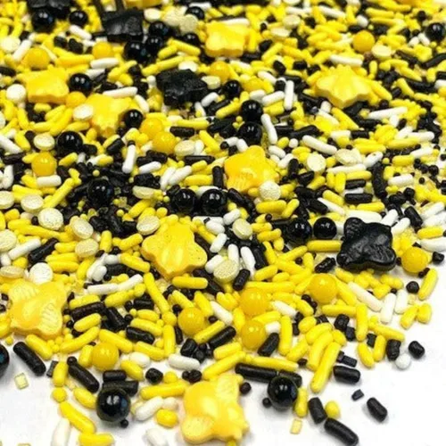 Vista 4 de COOL MOM SPRINKLES Gránulos de Bumble Bee (4 onzas) – Gránulos de cumpleaños con temática de verano para decorar pasteles, cupcakes, galletas