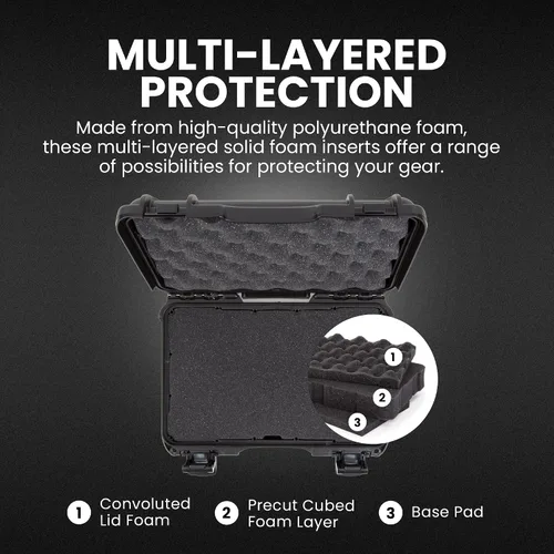 Vista 3 de Nanuk 909 Estuche rígido impermeable con inserto de espuma - Negro