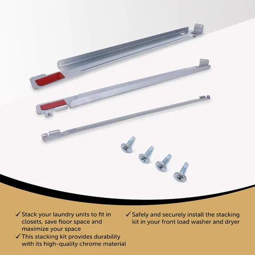 Vista 3 de Kit de apilamiento duradero para lavadoras de carga frontal de 27 pulgadas y modelos de secadora