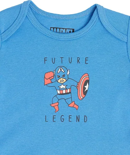 Vista 3 de Tienda Essentials Disney Marvel Star Wars Unisex Babies' Short-Sleeve Bodysuits, Pack of 6