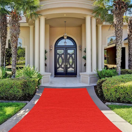 Vista 7 de Timgle Alfombra roja de 3 x 10 pies y 0.3 pulgadas de grosor para fiesta, antideslizante, alfombra de cocina, lavable, alfombra roja, decoración