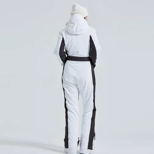 Vista 4 de HOTIAN Trajes de esquí de una pieza para mujer, overol ajustado, impermeable, para invierno, al aire libre, snowboard, nieve