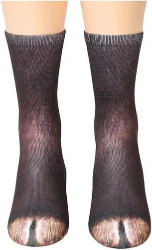 Vista 3 de LXRAINQI Calcetines novedosos locos con diseño de pata de animal 3D, regalos divertidos de Navidad para adultos, hombres, mujeres, adolescentes