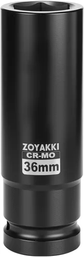 Vista 24 de 1/2" Drive 1-1/2" Deep 6 Pt CR-MO SAE Socket de impacto para tuercas de eje