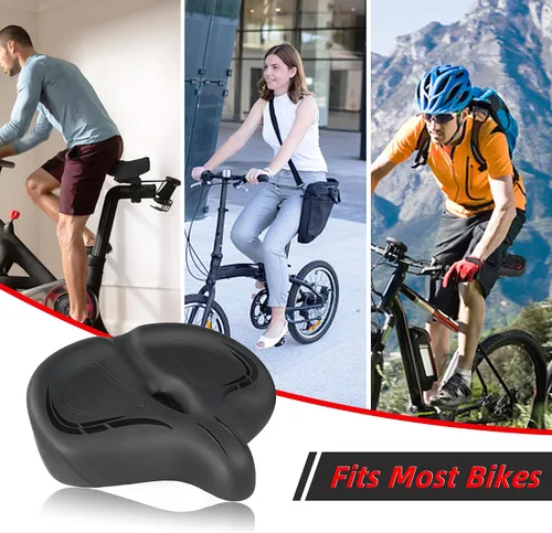 Vista 7 de Asiento de bicicleta de gran tamaño para bicicleta Peloton y bicicleta +, repuesto de sillín de bicicleta ancho compatible con bicicletas