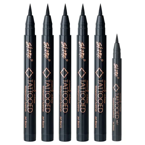 Vista 9 de Skone Cosmetics Insanely Intense - Delineador de ojos tatuado - Juego de 5 piezas - Delineador líquido impermeable, a prueba de sudor, a prueba