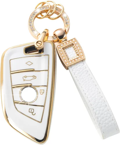 Vista 19 de Funda para llavero de Mercedes Benz con cordón de cuero, funda compatible con Mercedes Benz 2017-2021 Clase E 2018-2021 Clase S A Clase C Clase G