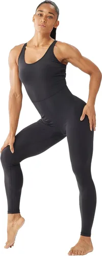 Vista 6 de LOVESOFT Body sin mangas para mujer, overol de baile, sin espalda, bodycon, para entrenamiento, yoga
