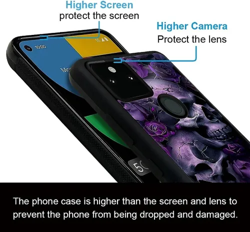 Vista 322 de Compatible con Google Pixel 4A 5G Mobile Case Creative Acrylic Panel trasero Silicona Protección Grip especialmente diseñado para Google Pixel 4A 5G