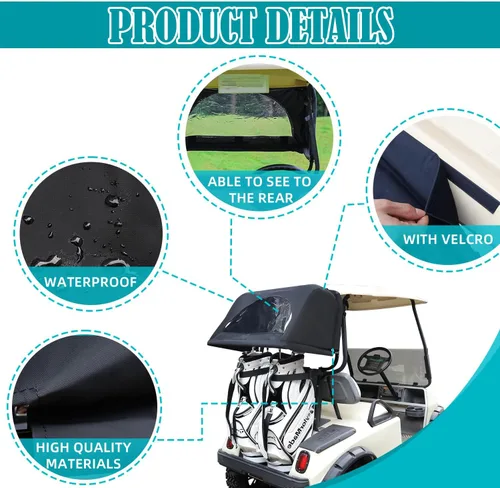 Vista 2 de Kit de cubierta de lluvia para bolsa trasera universal Carro de golf OEM