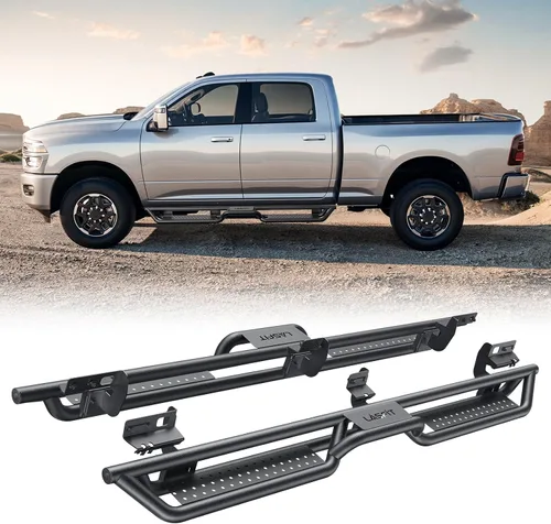 Vista 13 de LASFIT - Estribos para cabina de tripulación: para Ram 1500 2009-2018 / Ram 1500 Classic 2019-2026 / Ram 2500 2010-2026 / Ram 3500 2010-2026, dos