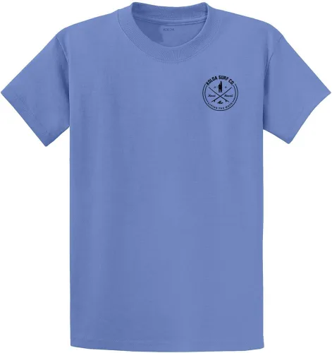 Vista 18 de Koloa Surf - Camisetas de algodón pesado para hombre, tallas grandes y altas Azul acuático/negro buscando diseño de ondas