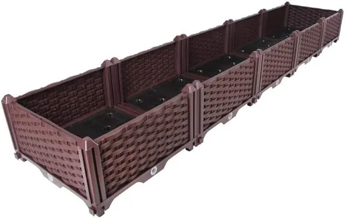Vista 62 de BAOYOUNI - Juego de jardinera cuadrada para interiores o exteriores, maceta de plástico, caja de cultivo para verduras frescas, hierbas, flores