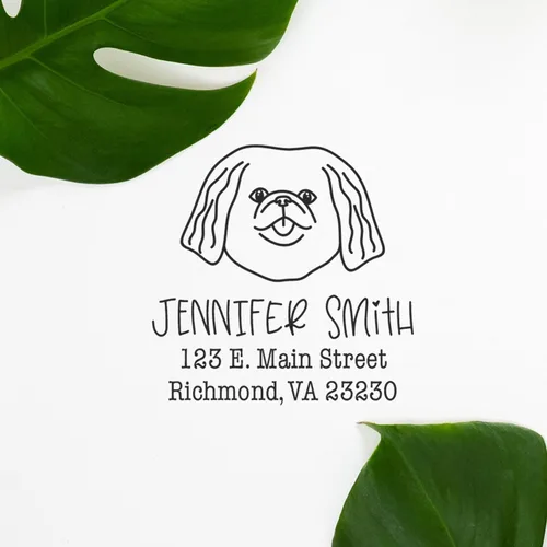 Vista 81 de Sello de dirección personalizado Basset Hound – Sello personalizable con nombre y dirección para sobres, ideal para amantes de los perros