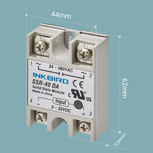 Vista 3 de Kit de controlador de temperatura PID Inkbird, alto voltaje de 100ACV a 240ACV, viene con relé de estado sólido SSR 40DA, termopar tipo K
