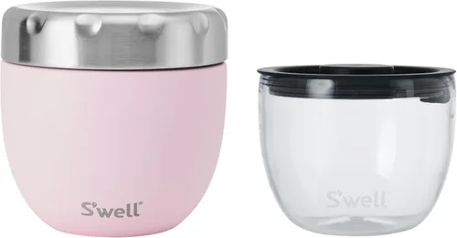 Vista 4 de S'well S’Well Pink Topaz Eats 2-in-1 Food Bowl Flask, Stainless Steel