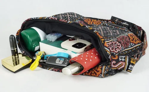 Vista 7 de Your Cozy Bolso bandolera para mujer, bolso grande para compras, bolso de mano con cremallera superior, bolso de mensajero hecho a mano