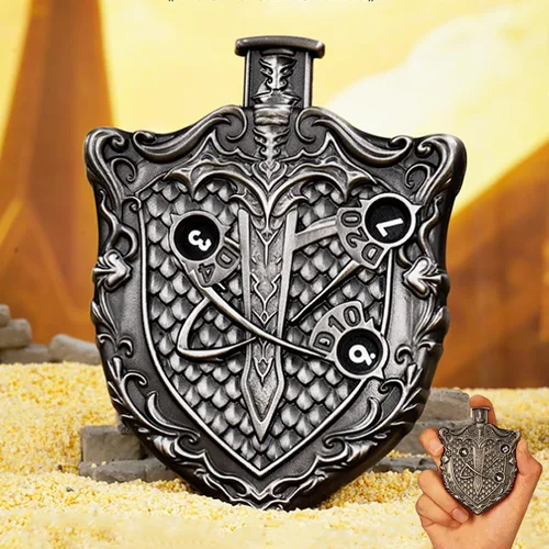 Vista 9 de Juego de dados de ruleta único 7 en 1 de metal DND para juegos de rol de mesa, dados giratorios para juegos de rol, juegos de dados DND equilibrados