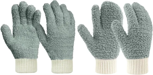 Vista 8 de MIG4U Guantes de limpieza de microfibra para el hogar, guantes para limpiar persianas, ventanas, contraventanas, muebles y coche, reutilizables, sin