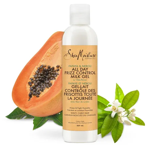 Vista 5 de SheaMoisture - Gel de leche para cabello rizado ondulado, papaya y neroli, sin parabenos, 8 onzas