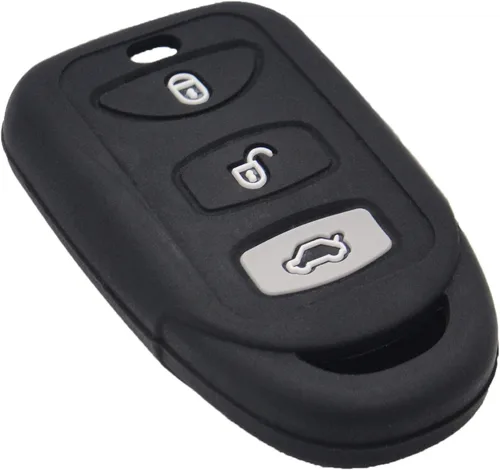 Vista 3 de LemSa Funda protectora de silicona con 3 botones para Hyundai Elantra Genesis Sonata, compatible con Kia Sorento Forte Optima Rondo Spectra