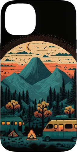 Vista 14 de Funda para iPhone 11 Pro Max Sunset Mountains & Trees para campistas
