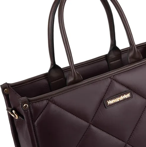 Vista 3 de Montana West Bolso de mano hinchado para mujer, bolso acolchado para mujer