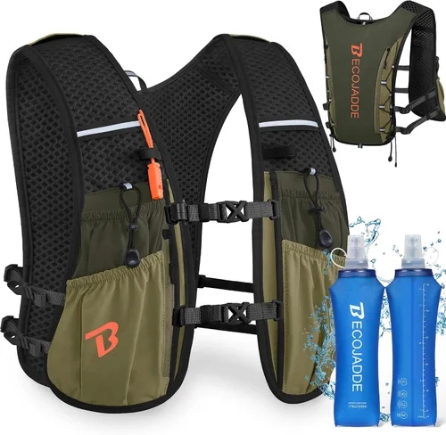 Vista 36 de BECOJADDE Chaleco de Hidratación Mochila para Correr para Hombres Mujeres, Mochila de Hidratación Ligera de 5L para Correr, Chaleco de Hidratación