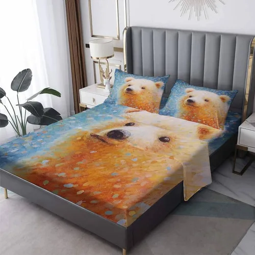 Vista 10 de Bear Sheets tamaño individual – Sábanas de microfibra suave y bolsillo profundo y sábanas con patrón sin arrugas, 3 piezas