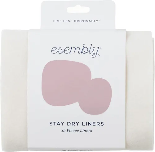 Vista 9 de Esembly Overnighters and Tossers, doblador de pañales de tela, refuerzo de absorción, 100% algodón, inserción y forros de bambú desechables