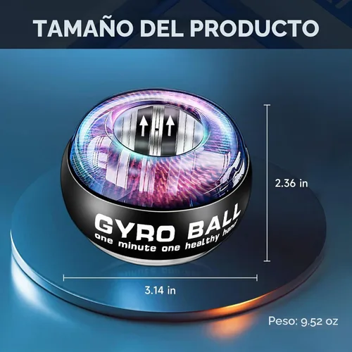 Vista 7 de XMALL Bola de giroscopio de muñeca, fortalecedor de antebrazo de mano, entrenador de muñeca, iluminación colorida de arranque automático