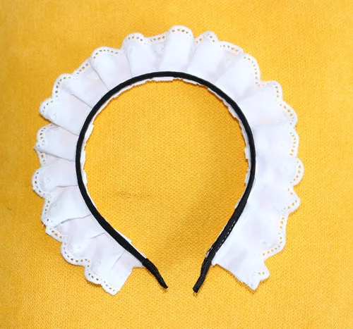 Vista 2 de MAYSONG - Diadema gótica para mujer color blanco