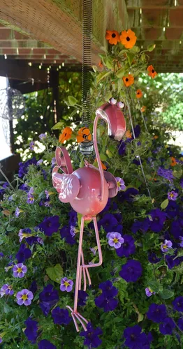 Vista 3 de Sunset Vista Design - Decoración de jardín animada, 18 pulgadas, flamenco