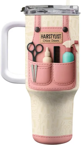 Vista 7 de Celebra tu pasión por la odontología con herramientas esenciales, vaso personalizado de 40 onzas con popote, regalo para profesionales dentales