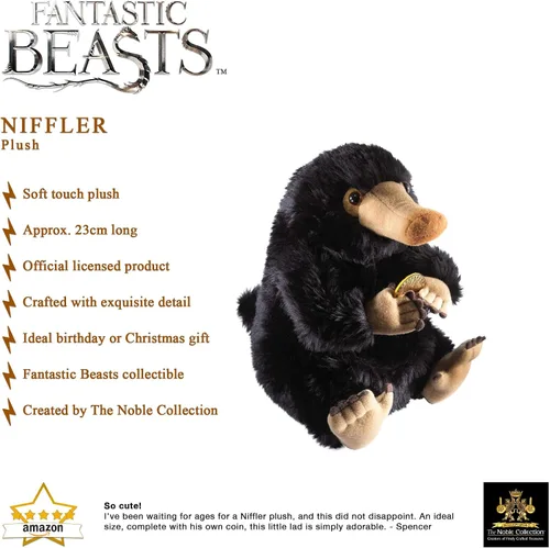 Vista 3 de The Noble Collection Animales Fantásticos Peluche de Escarbato