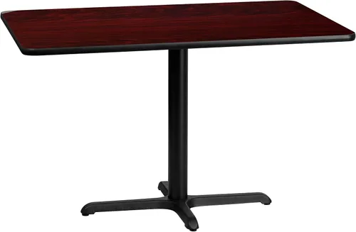 Vista 6 de Flash Furniture Stiles - Mesa rectangular laminada negra de 30 x 48 pulgadas con base de altura de mesa de 23.5 x 29.5 pulgadas