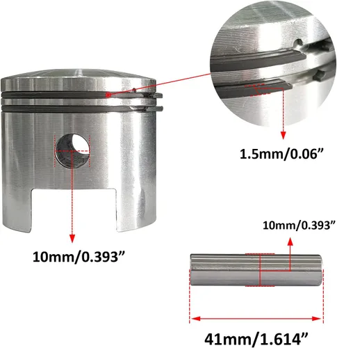 Vista 2 de Nuevo cuerpo de cilindro 1.929 in manga de hierro con kit de junta y kit de pistón de agujero alto combo