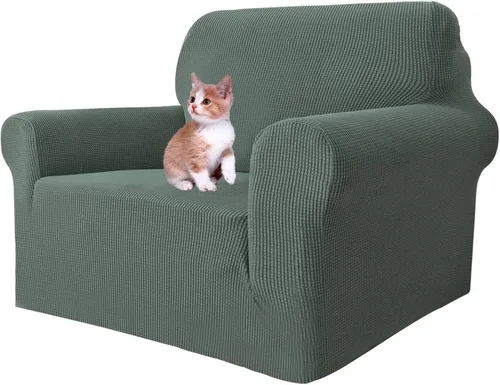 Vista 80 de MAXIJIN Funda elástica para silla con brazos, 1 pieza para sofá o silla de estar, funda antideslizante (31-46 pulgadas), protector de muebles que se