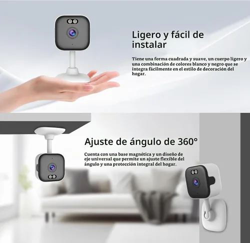 Vista 6 de EVERSECU 5Ghz Wired WiFi Camera 2K, Indoor Home Security Cameras for Baby/Elder/Dog/Pet Camera with Phone app,24/7 SD Card Storage, Compatible with