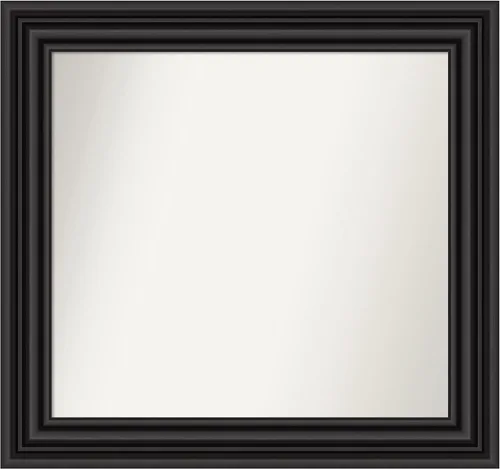 Vista 386 de Amanti Art Espejo personalizado, espejo de baño negro puente, espejo de pared o espejo de tocador de baño sobre el fregadero (26 x 26 pulgadas)